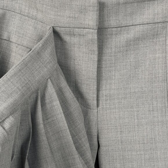 Tibi AW/14 Runway Grey Tropical Wool Pleated Wrap Pants - Picture 8 of 14